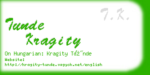 tunde kragity business card